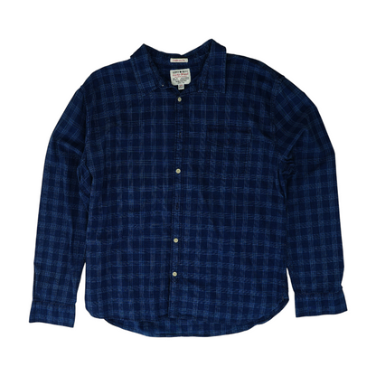Blue Plaid Long Sleeve Button Down