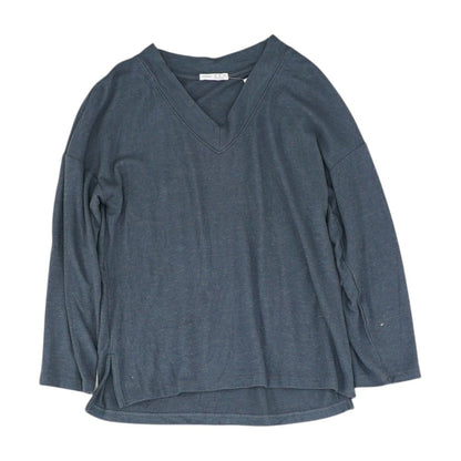 Gray Solid V Neck T-Shirt