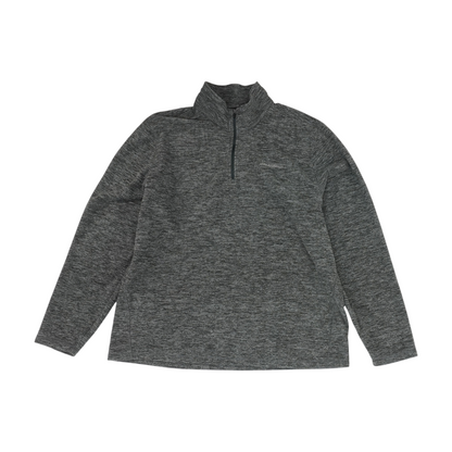 Gray Abstract 1/4 Zip Pullover
