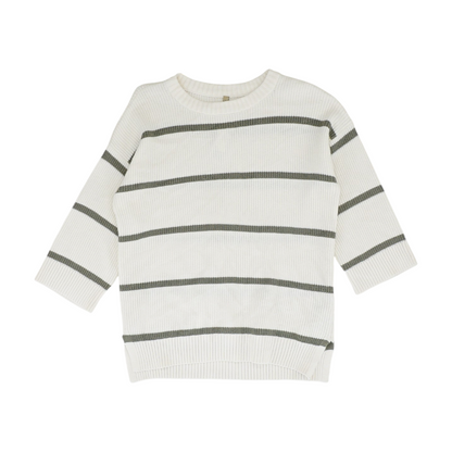 Green Striped Pullover Sweater