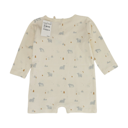 Ivory Graphic Long Sleeve One-Piece