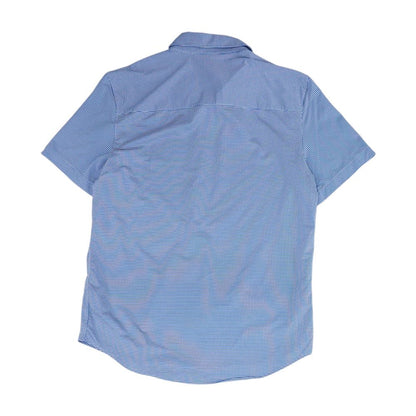 Blue Check Short Sleeve Button Down