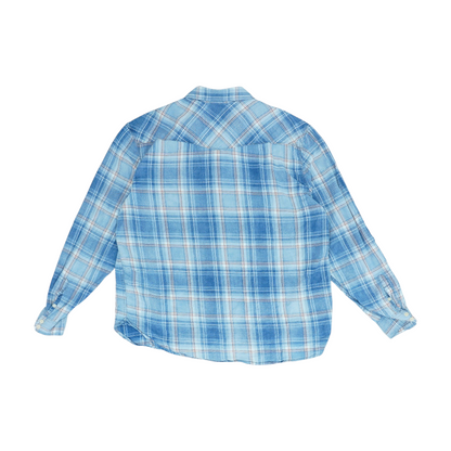 Blue Plaid Long Sleeve Button Down