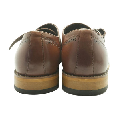 Tan Leather Monk Strap Dress Shoes