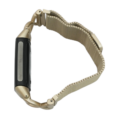 26mm Charge 6 Black Smartwatch Gold Band Small