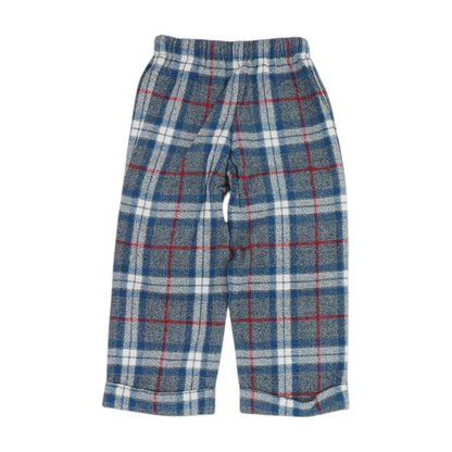 Blue Plaid Chino Pants
