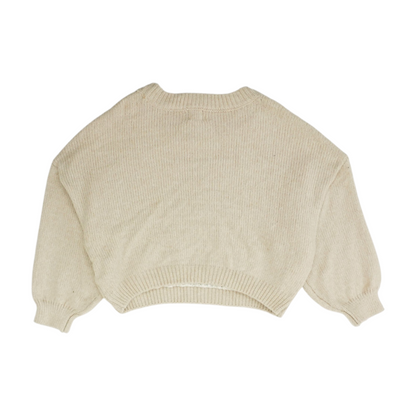 Beige Argyle Pullover Sweater