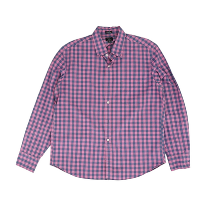 Pink Check Long Sleeve Button Down