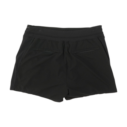 Black Solid Active Shorts