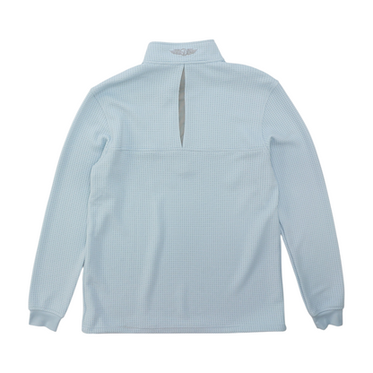 Blue Solid 1/4 Zip Pullover