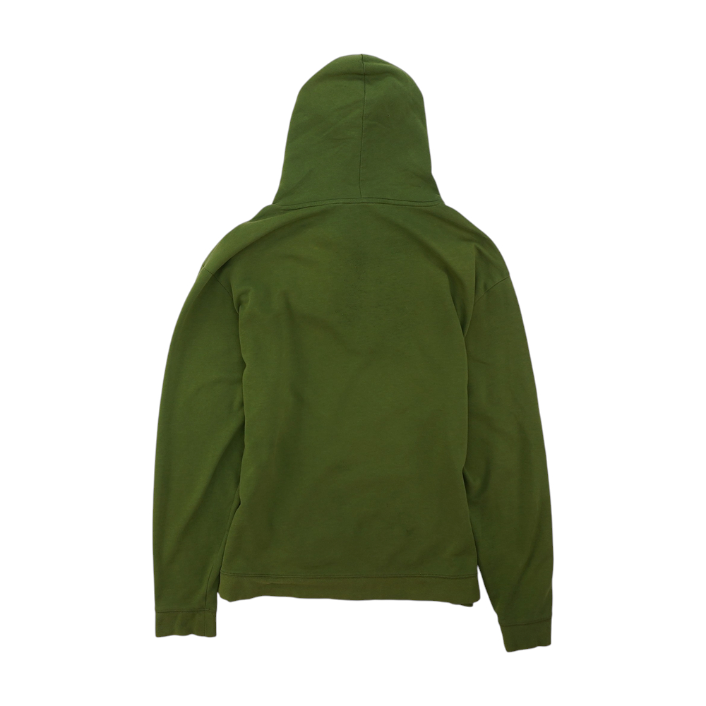 Green Solid Hoodie Pullover