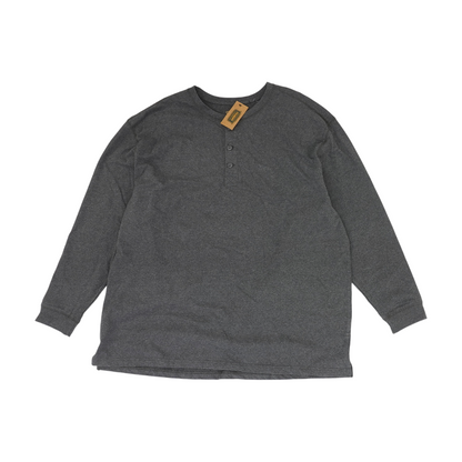 Gray Solid Henley T-Shirt