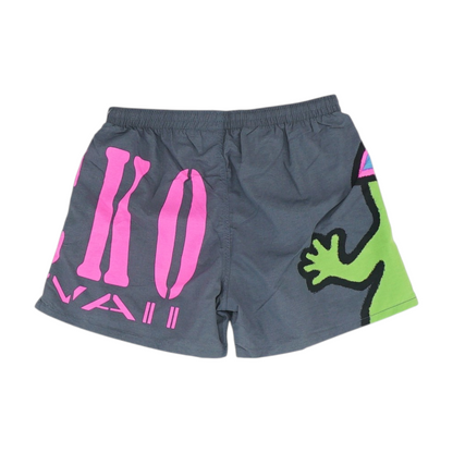 Gray Abstract Swim Bottom