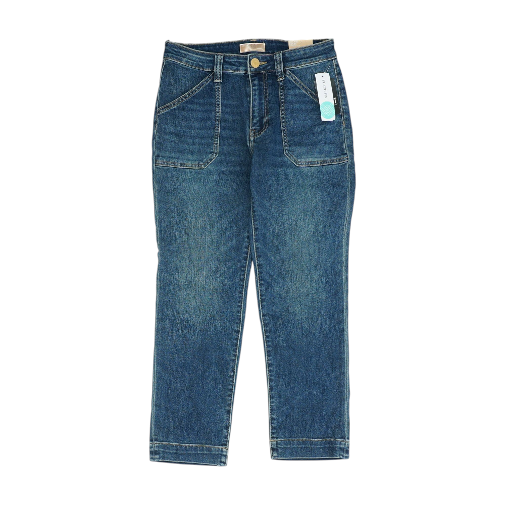 Blue Petite Straight Jeans