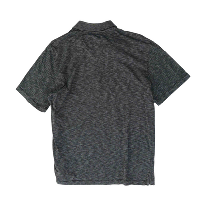 Gray Solid Short Sleeve Polo