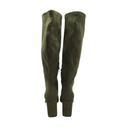 Olive Knee-High Boots
