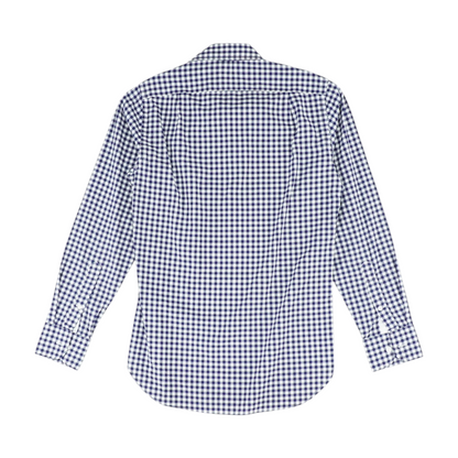 Navy Check Long Sleeve Button Down