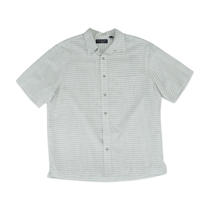 Gray Plaid Short Sleeve Button Down