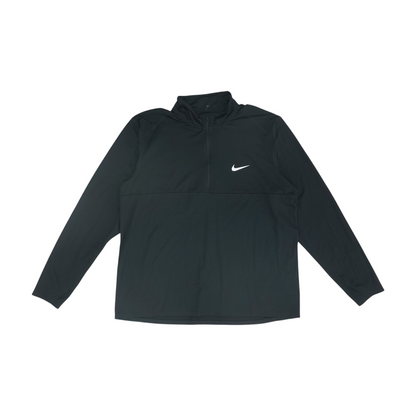Black Solid 1/4 Zip Pullover