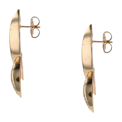 1 1/10 ctw 14K Yellow Gold Diamond Drop Earrings