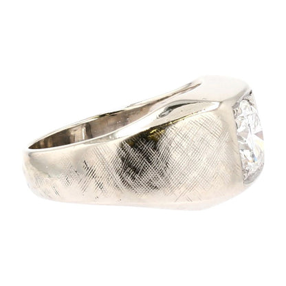 1.59 ct 14K White Gold Round Diamond Gents Band
