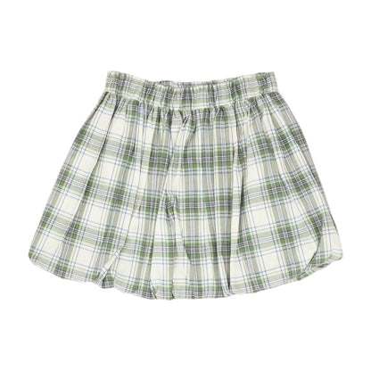 Multi Plaid Midi Skirt