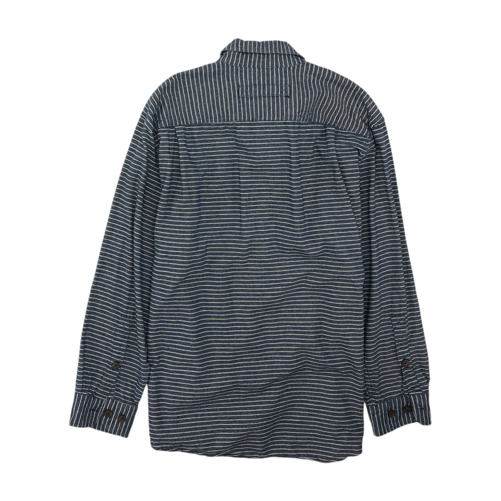 Blue Striped Flannel Button Down