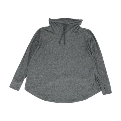 Gray Plus Size Solid Sweatshirt Pullover