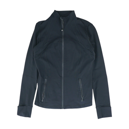 Black Solid Active Jacket