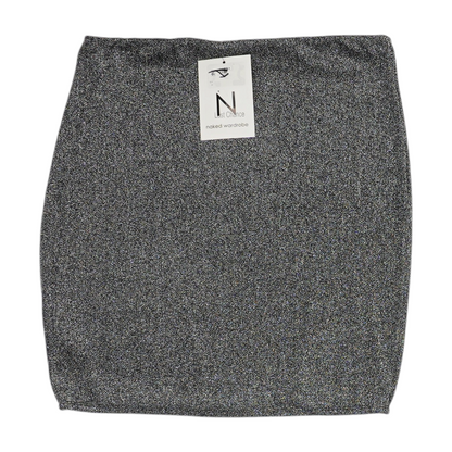 Gray Plus Mini Skirt