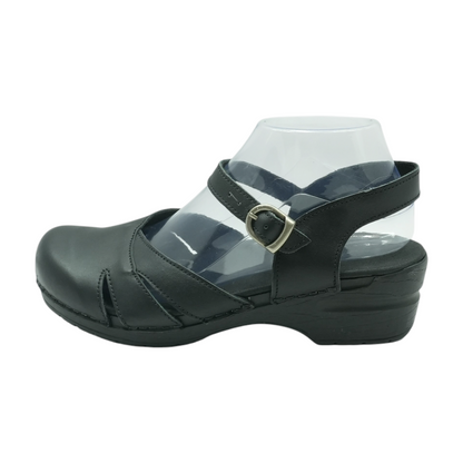 Sanita Black Wedged Sandals – Image 1