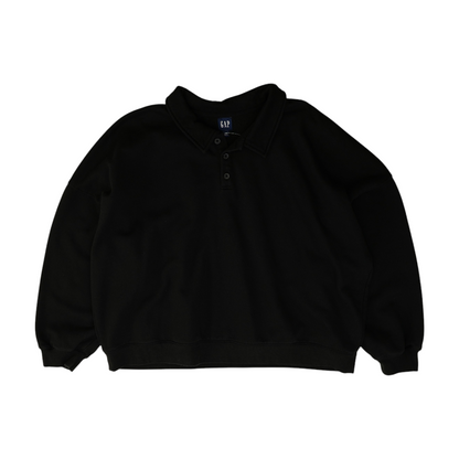 Black Solid 1/4 Zip Pullover