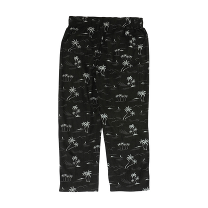 Black Tropical Pajama Bottom