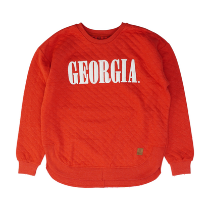 Red Georgia Bulldogs Solid Sweatshirt Pullover
