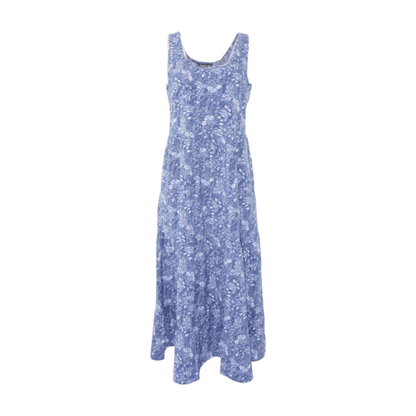 Blue Floral Midi Dress