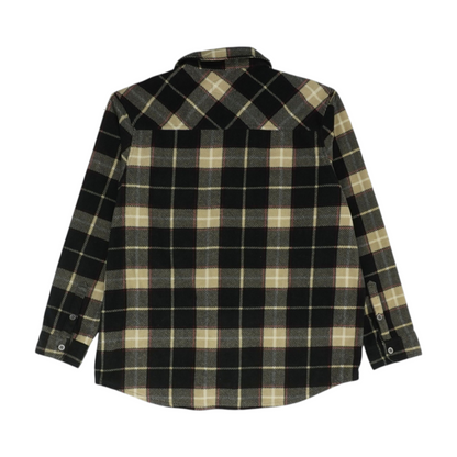Black Plaid Flannel Button Down