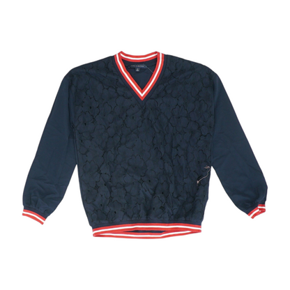 Navy Floral Sweatshirt Pullover