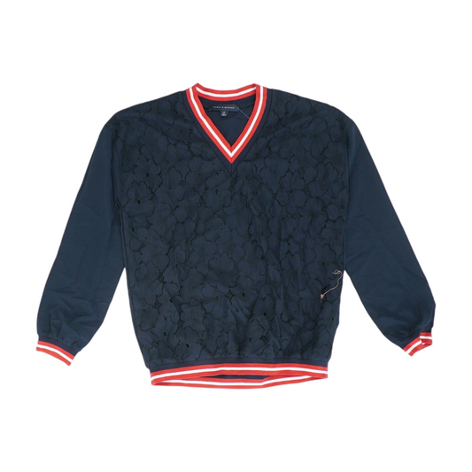 Navy Floral Sweatshirt Pullover