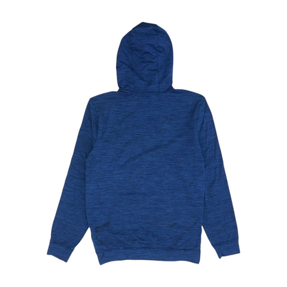 Blue Solid Hoodie Pullover