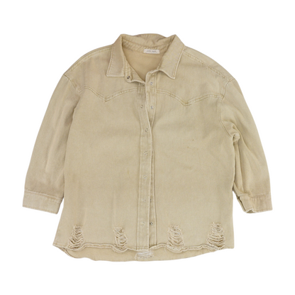 Beige Outdoor Button Down