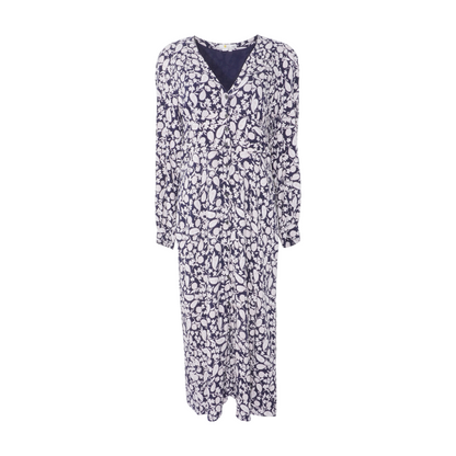 Navy Floral Midi Dress