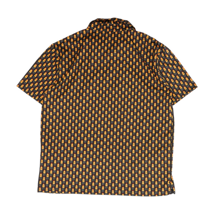 Black Graphic Short Sleeve Polo
