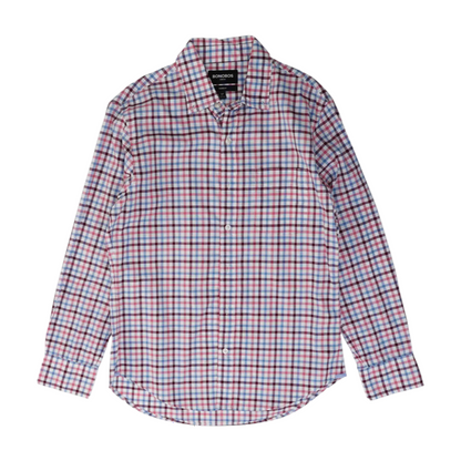 Multi Short Plaid Long Sleeve Button Down