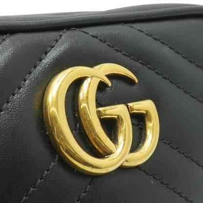 GG Marmont Small Camera Bag in Black Leather