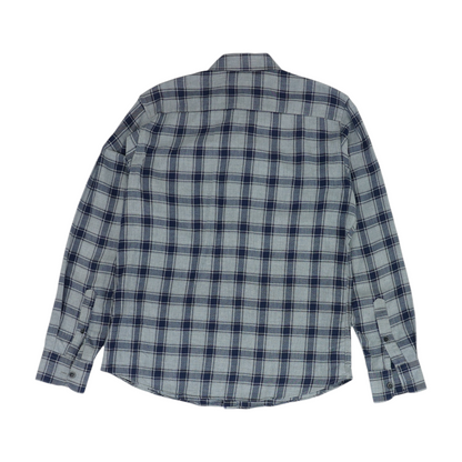 Gray Plaid Flannel Button Down
