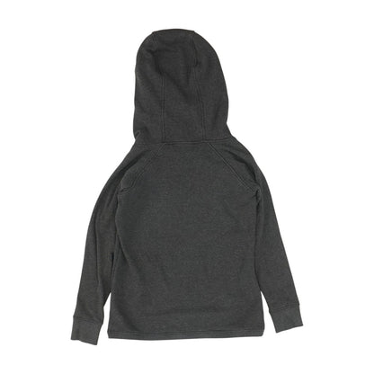 Gray Solid Hoodie Pullover
