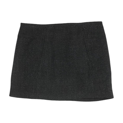 Black Solid Mini Skirt