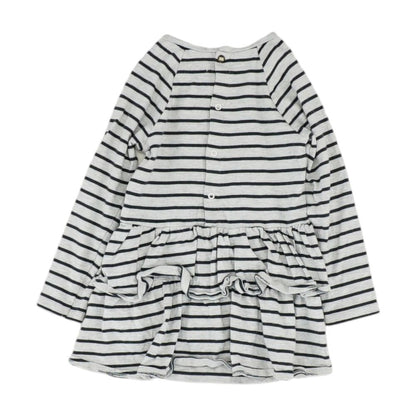 Gray Striped Crewneck T Shirt