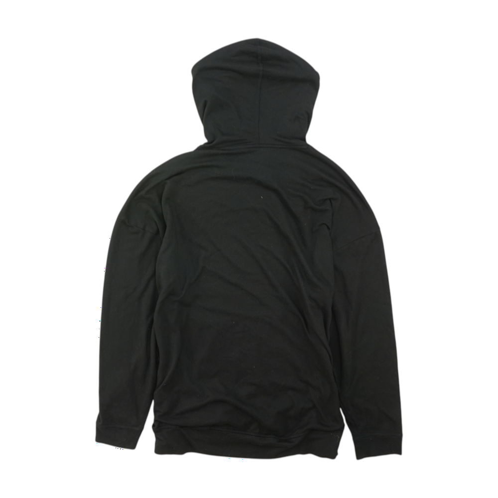 Black Solid Hoodie Pullover