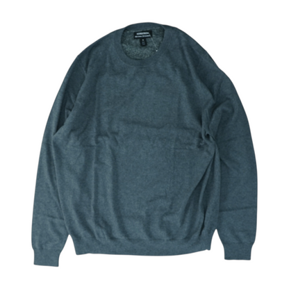 Gray Solid Pullover Sweater